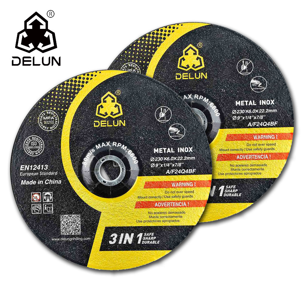 DELUN Manufacture 9 Inch Black Color Stone Concrete Grinding Disc